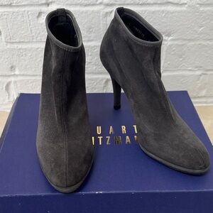 Stuart Weitzman Dark Gray Suede Heeled Boots Size 5.5